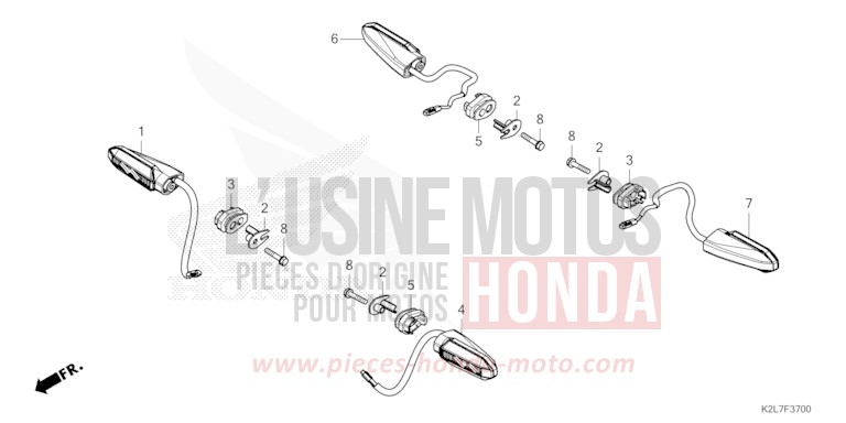 BLINKER von ADV 350 MAT CARNELIAN RED METALLIC (R384) von 2023